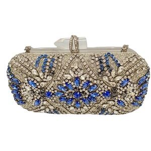 Nina Gelsey Crystal Embellished Minaudiere Women's Handbag Purse